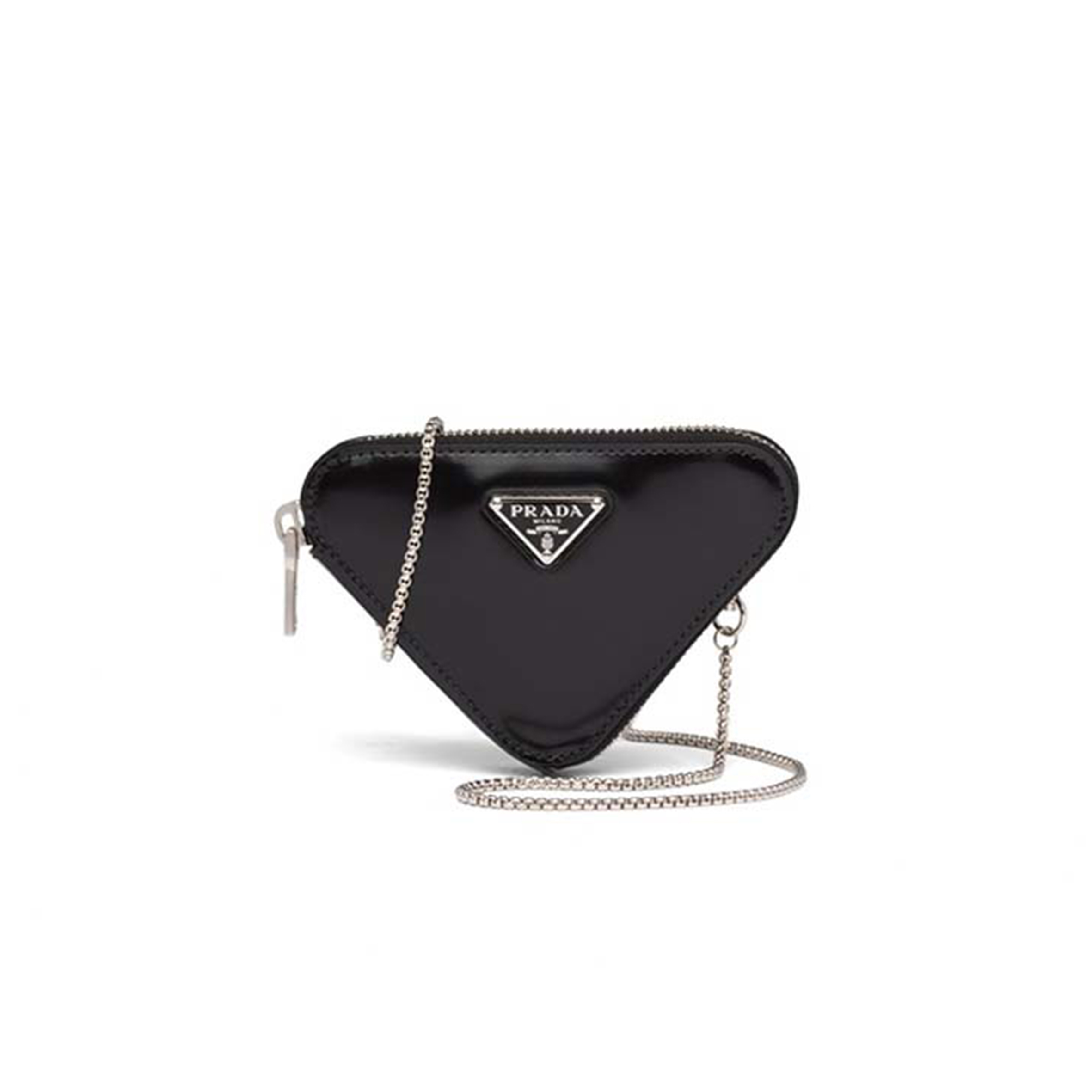 PRADA GLOSSY LEATHER MINI CLUTCH 1NR005  (13*9*2cm)